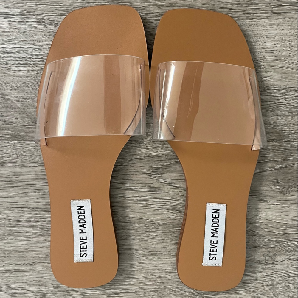 Steve Madden Isabel Clear Sandals Size 6 Worn Once
